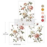 Re Design Décor Transfers®- Creamy Blush Blooms - A4 (3-pack)