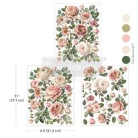 Re Design Décor Transfers®- Blush Blossoms - A4 (3-pack)