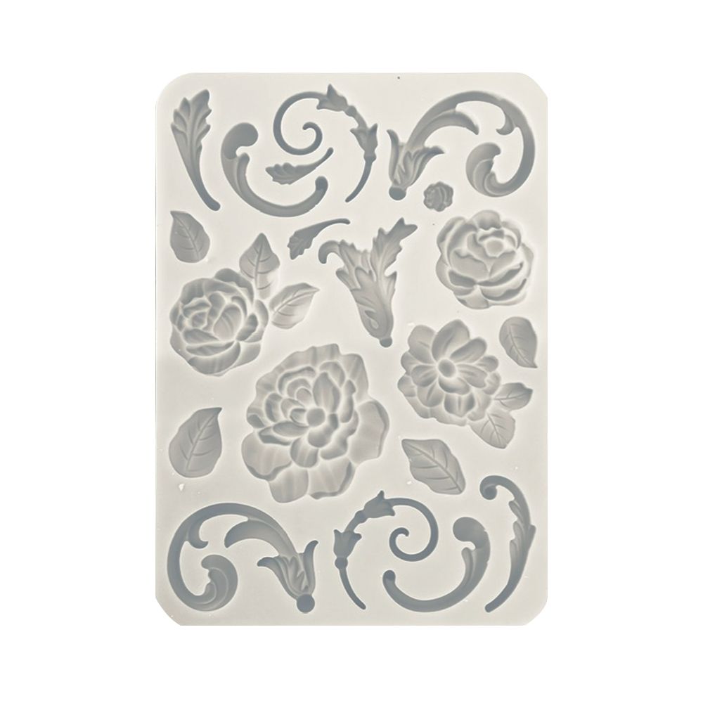 GJUTFORM - Stamperia Silikonform - FLOWERS & EMBELIHMENTS