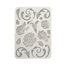 Stamperia - Silikonform - A5 (ca 14x21cm) - FLOWERS & EMBELIHMENTS