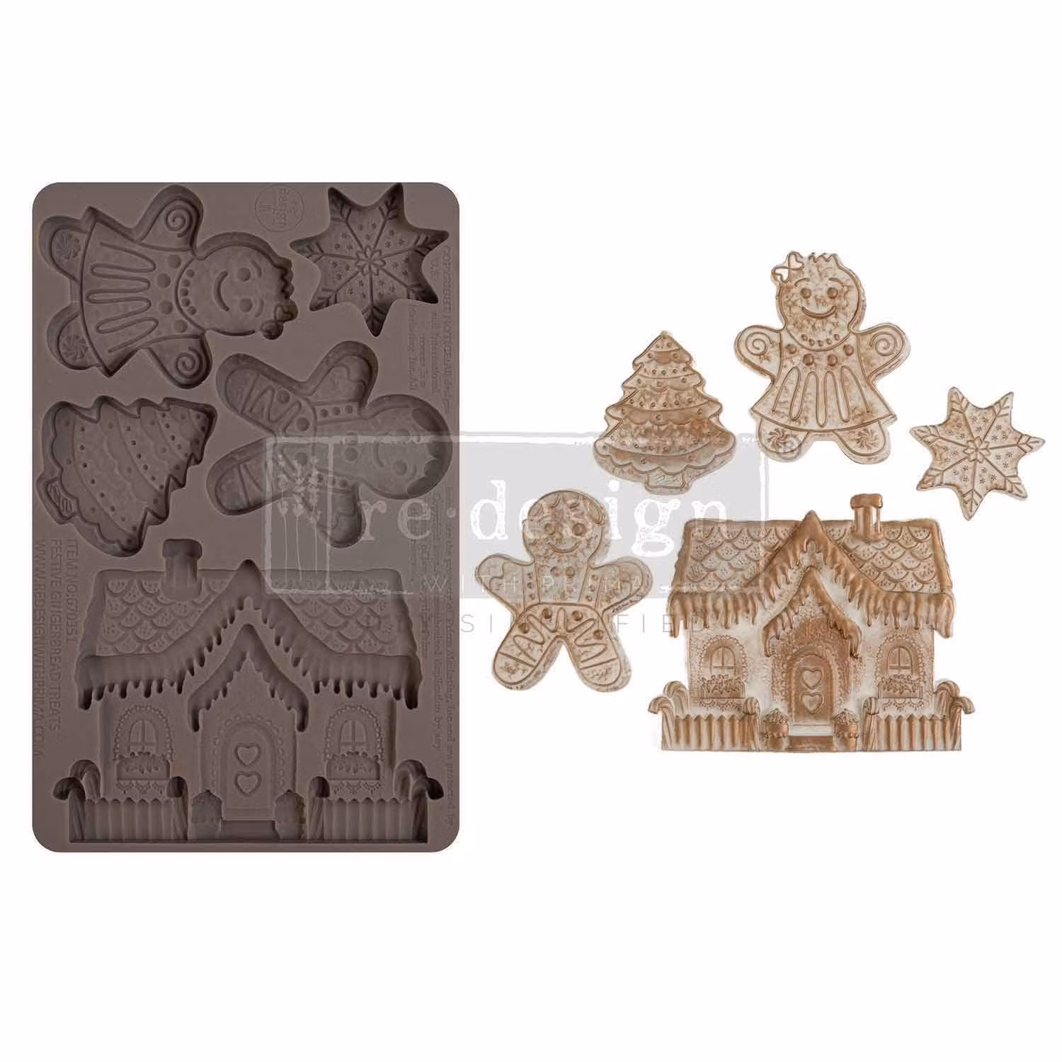 GJUTFORM - Re Design Décor Moulds - Silikonform - Festive Gingerbread