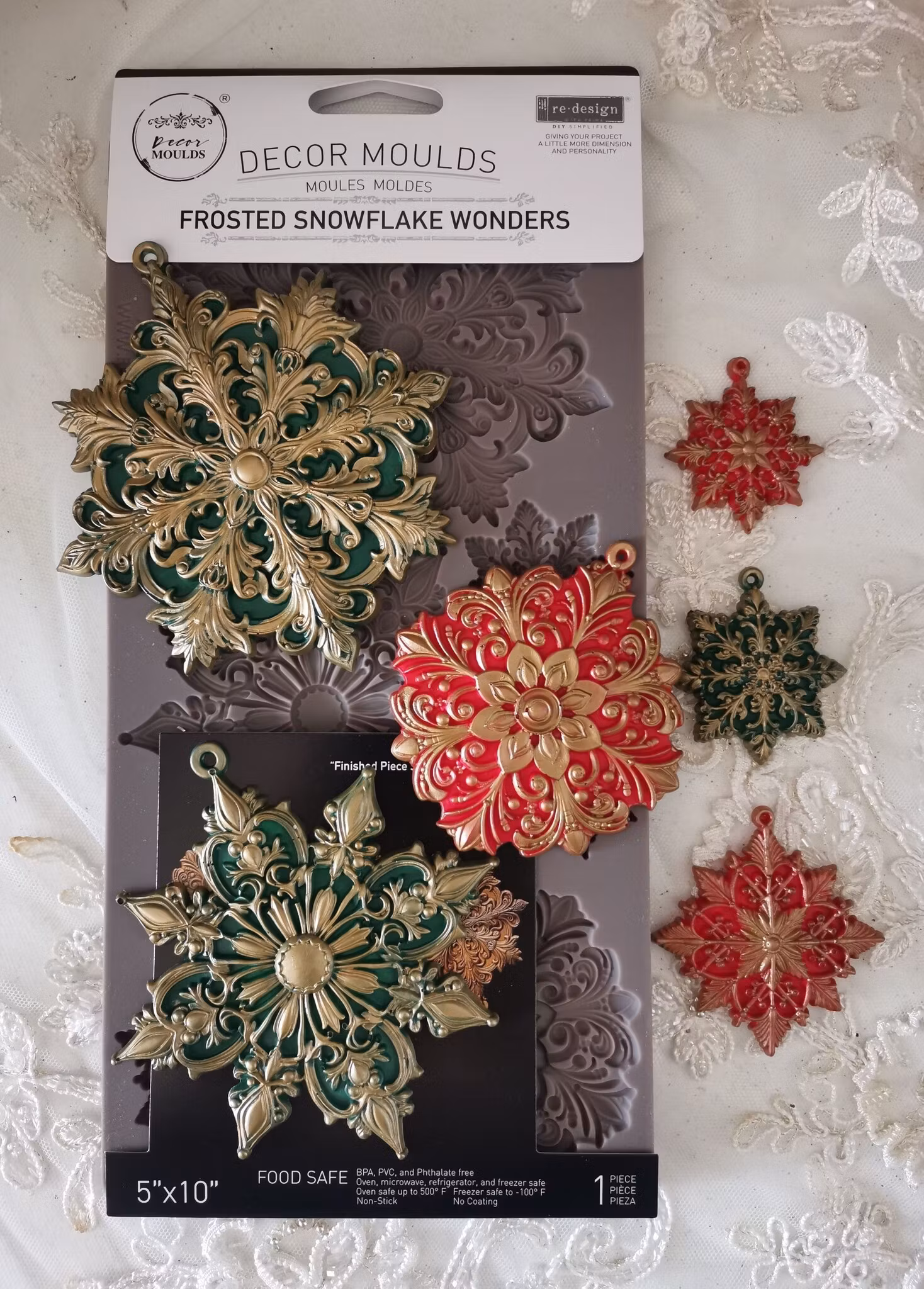 GJUTFORM - Re Design Décor Moulds - Silikonform - Frosted Snowflake Wonders