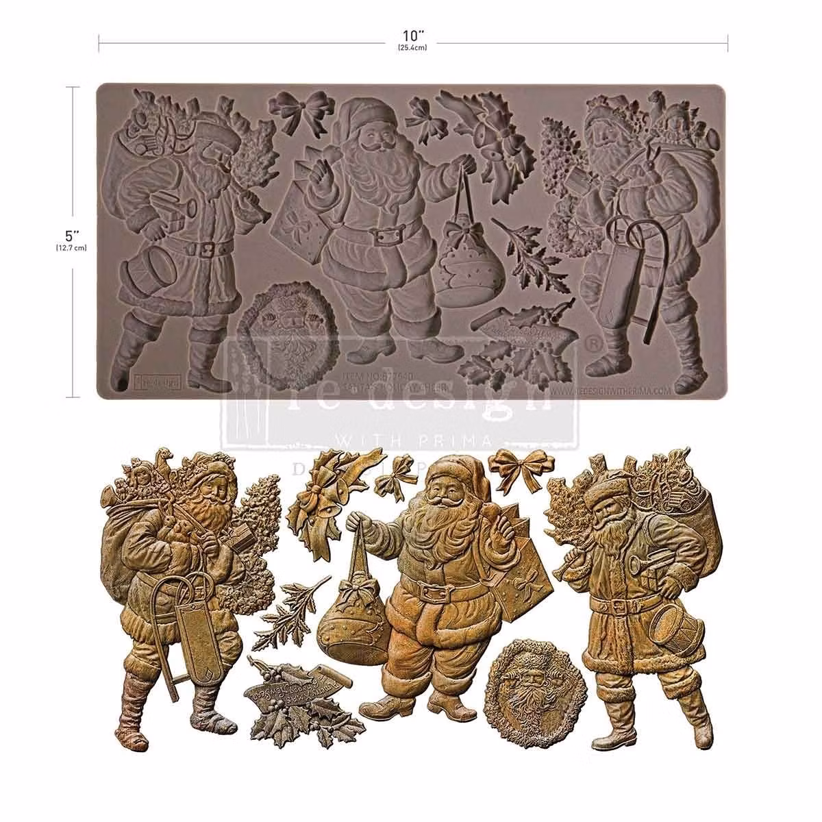GJUTFORM - Re Design Décor Moulds - Silikonform - Santa's Holiday Cheer