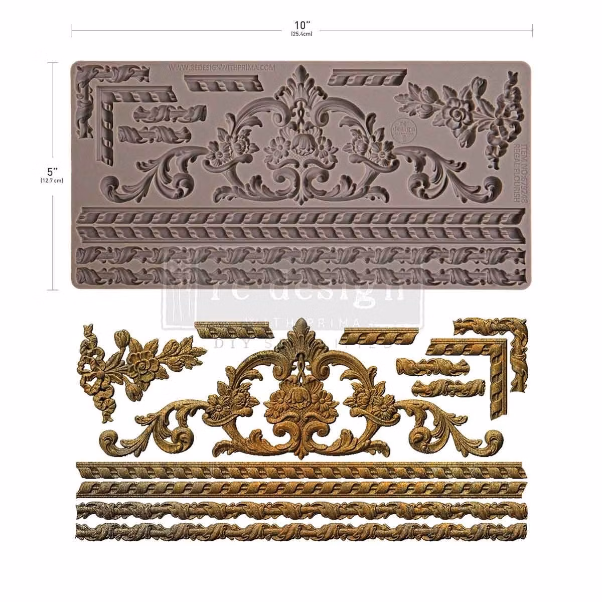 GJUTFORM - Re Design Décor Moulds - Silikonform - Regal Flourish