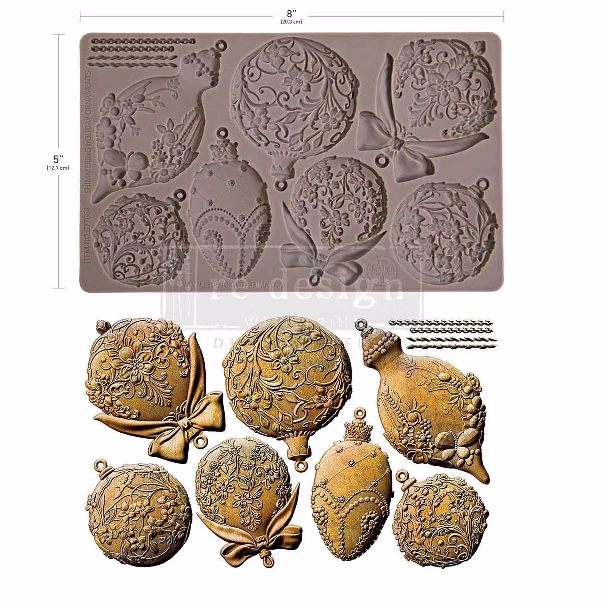 GJUTFORM - Re Design Décor Moulds - Silikonform - Shimmering Holiday Ornaments