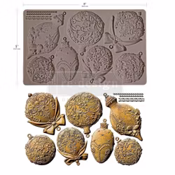 ReDesign Décor Moulds® - Silikonform - Shimmering Holiday Ornaments (ca 13x20cm)