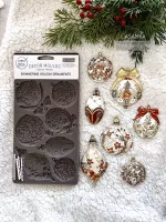 ReDesign Décor Moulds® - Silikonform - Shimmering Holiday Ornaments (ca 13x20cm)