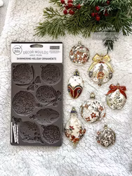 ReDesign Décor Moulds® - Silikonform - Shimmering Holiday Ornaments (ca 13x20cm)