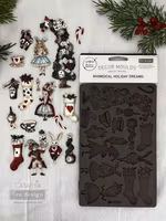 ReDesign Décor Moulds® - Silikonform - Whimsical Holiday Dreams (ca 13x20cm)