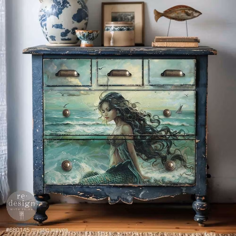 Re Design - A1 Decoupage Fiber Paper - Mystic Waves 59x84cm