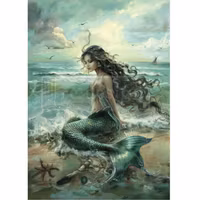 Re Design - A1 Decoupage Fiber Paper - Mystic Waves 59x84cm