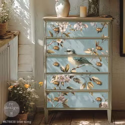 Re Design - A1 Decoupage Fiber Paper - Blue Song 59x84cm