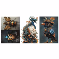 Re Design - A3 Decoupage Fiber Paper - Magical Wings 3-Pack á 30x42cm