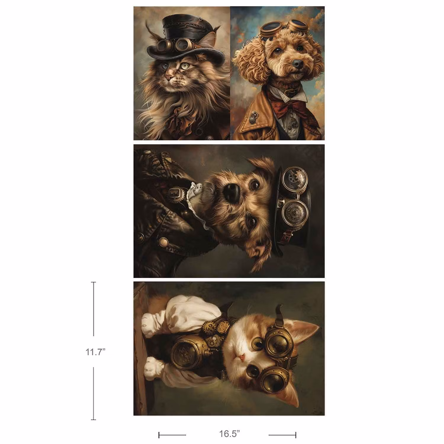 DECOUPAGEPAPPER - Re Design - A3 Decoupage Fiber Paper - Favorite Pets