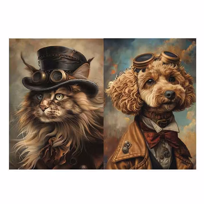 DECOUPAGEPAPPER - Re Design - A3 Decoupage Fiber Paper - Favorite Pets