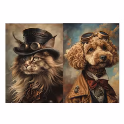 Re Design - A3 Decoupage Fiber Paper - Favorite Pets 3-Pack á 30x42cm