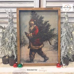 Re Design - A3 Decoupage Fiber Paper -  Santa's Woodland Stroll 3-Pack á 30x42cm