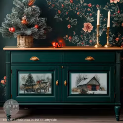 Re Design - A3 Decoupage Fiber Paper -  Christmas in The Countryside3-Pack á 30x42cm
