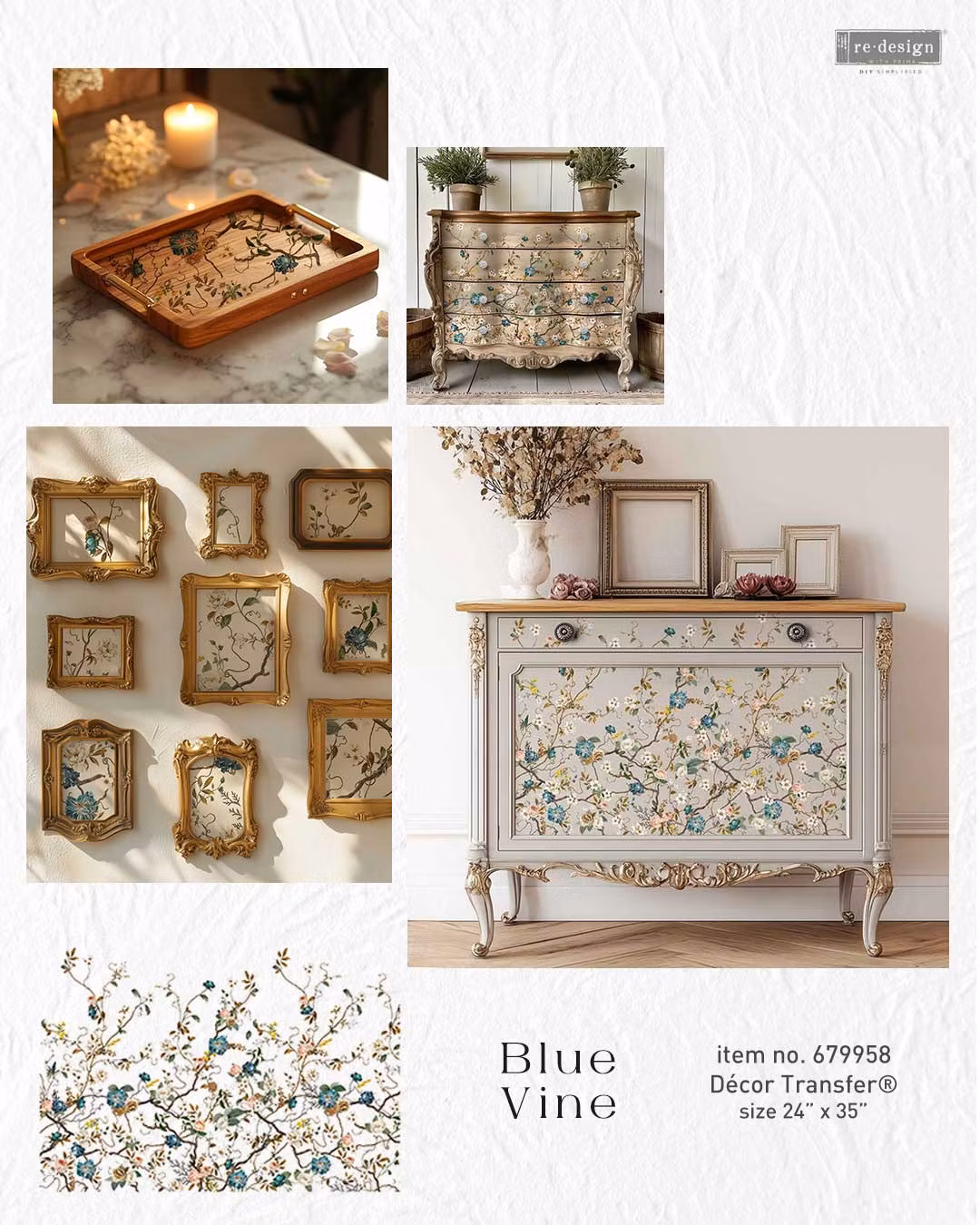 TRANSFERMOTIV - Re Design Décor Transfers - Blue Wine