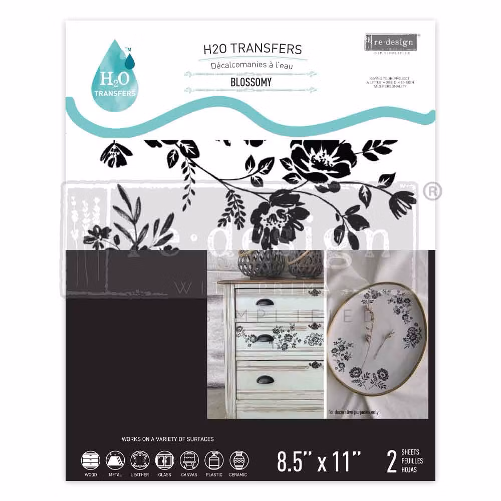 TRANSFERMOTIV - Re Design Décor H2O Transfer - Blossomy