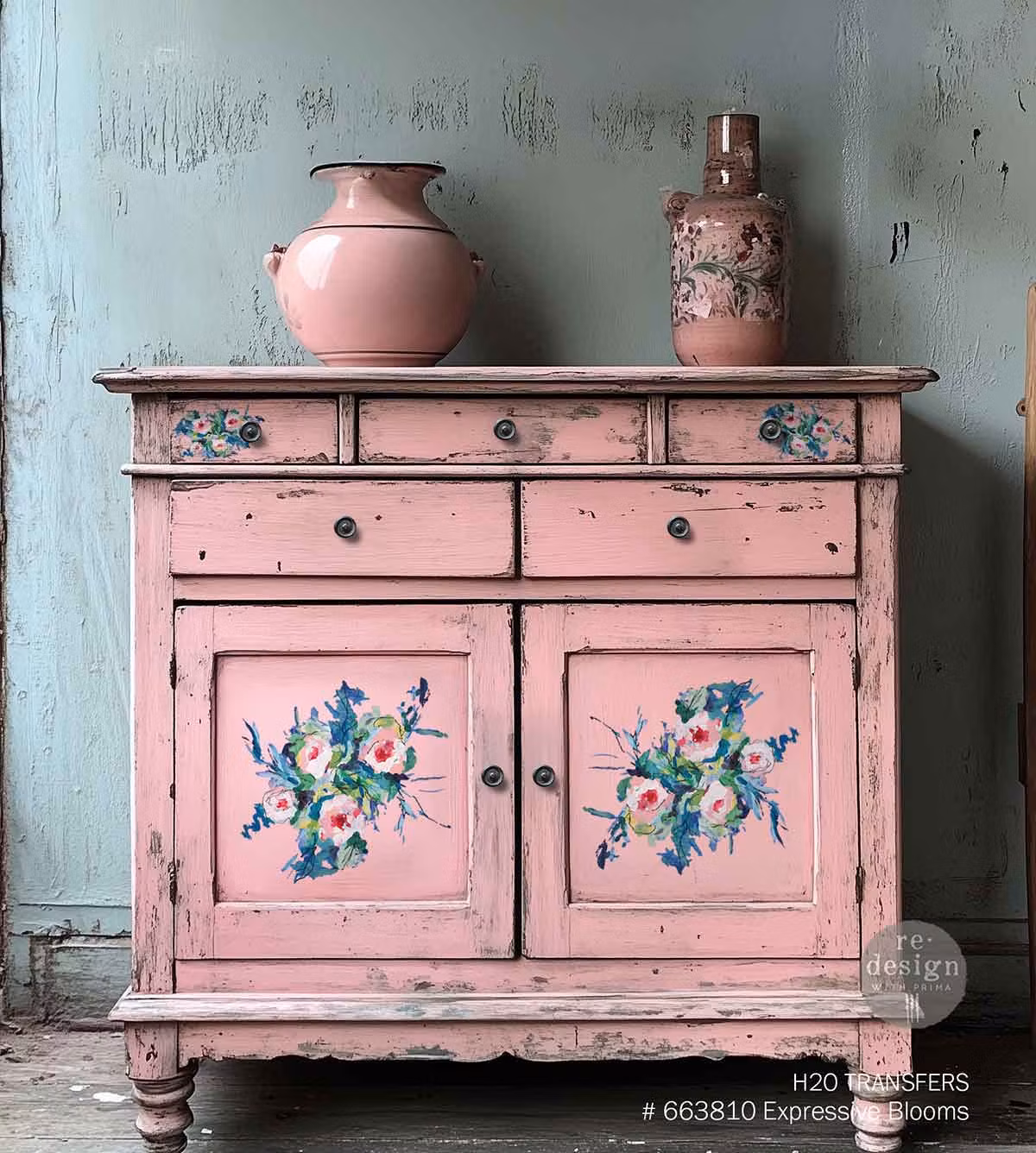 TRANSFERMOTIV - Re Design Décor H2O Transfer - Expressive Blooms