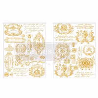 Re Design H2O Transfer - Gilded Memories - A4 ark - 2-pack