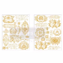Re Design H2O Transfer - Gilded Memories - A4 ark - 2-pack