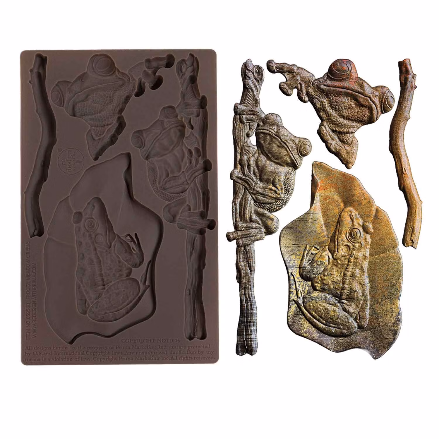 GJUTFORM - Re Design Décor Moulds - Silikonform - Froggy Meadow Greens