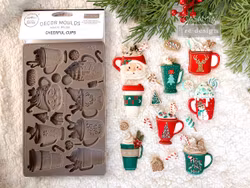 ReDesign Décor Moulds® - Silikonform - Cheerful Cups (ca 13x20cm)
