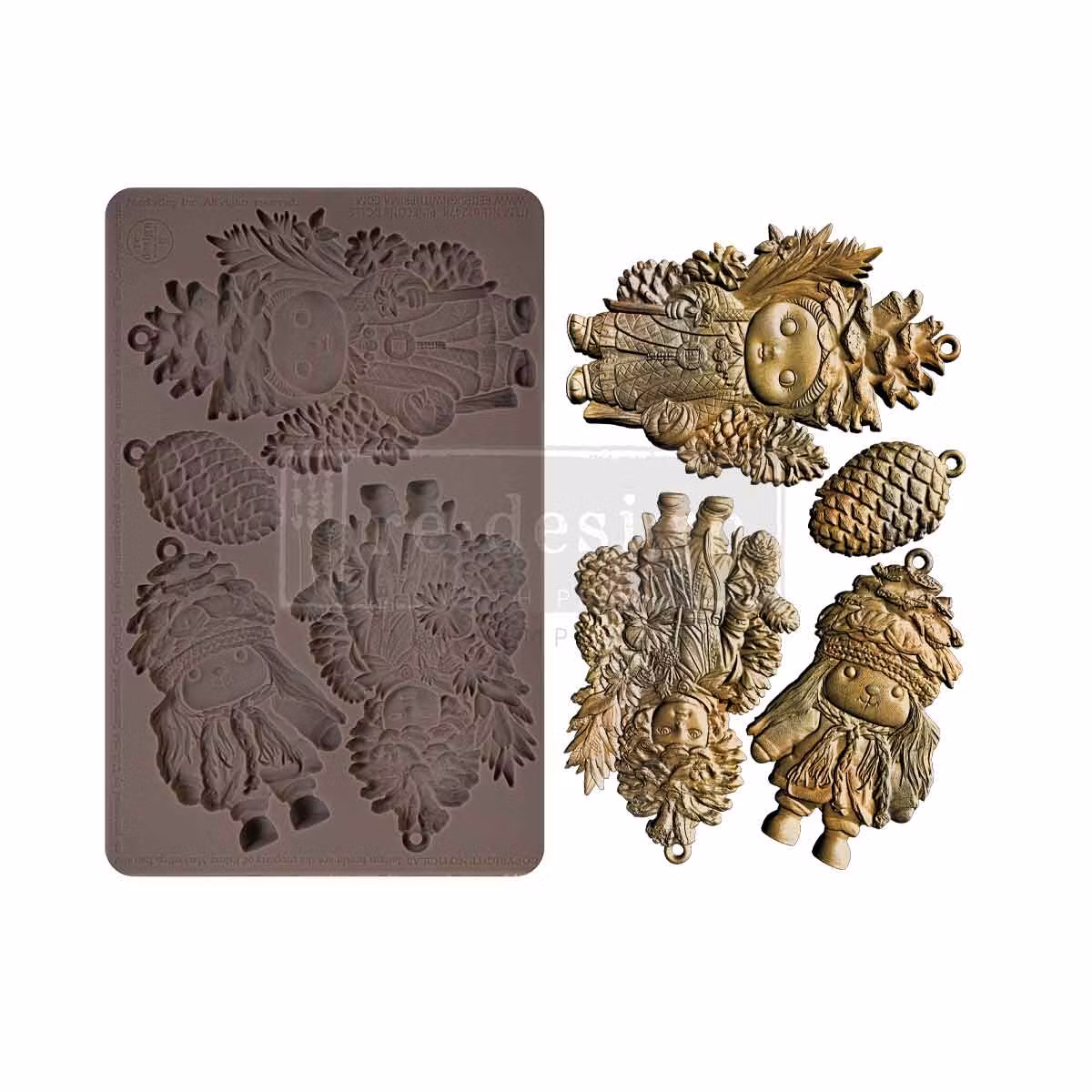 GJUTFORM - Re Design Décor Moulds - Silikonform - Pinecone Dolls