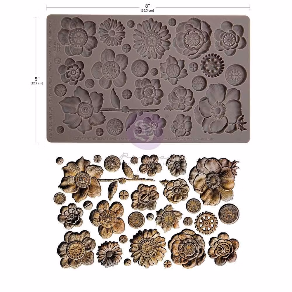 Prima Marjketing - Finnabair - Imaginarum Mould - Silikonform - Rusty Flowers