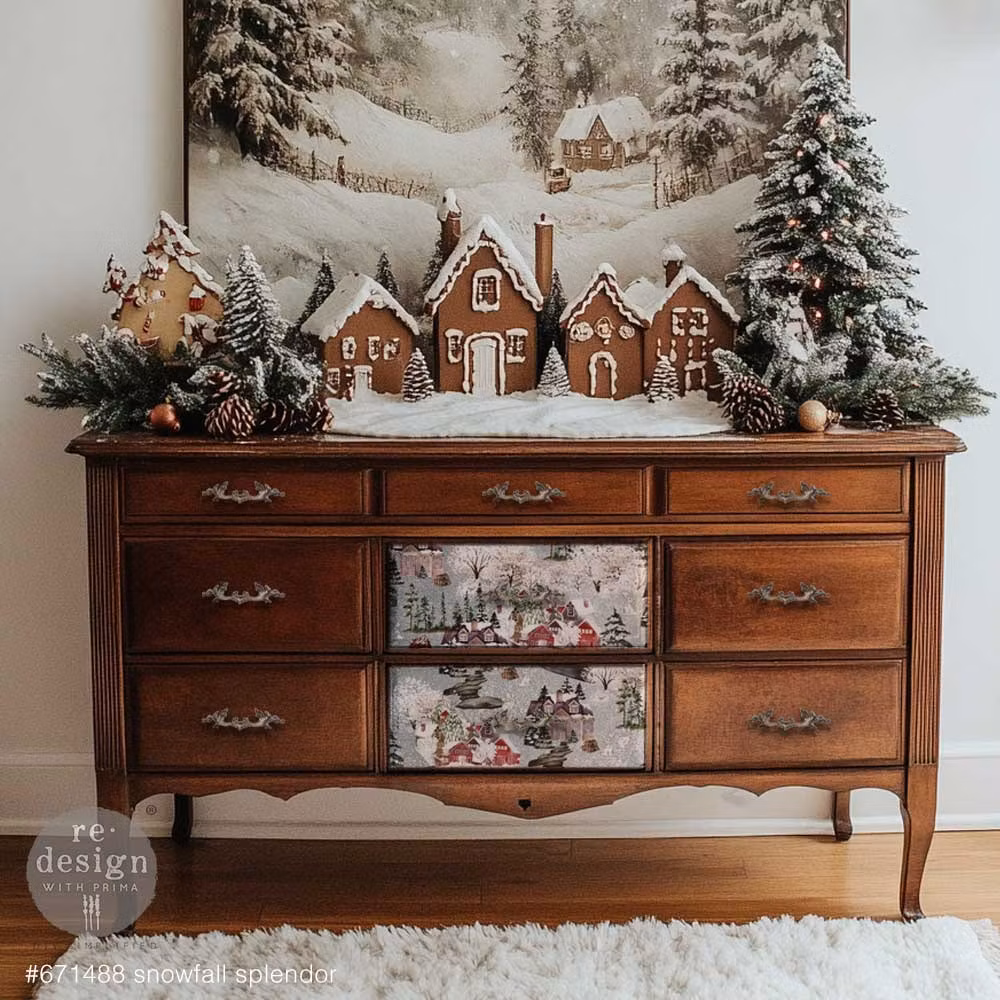 DECOUPAGE - Re Design - A3 Decoupagepapper - Snowfall Splendor