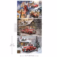 Re Design - A3 Decoupage Fiber Paper - Christmas Cargo 3-Pack á 30x42cm