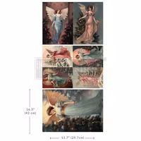 Re Design - A3 Decoupage Fiber Paper - Winter of Wings 3-Pack á 30x42cm