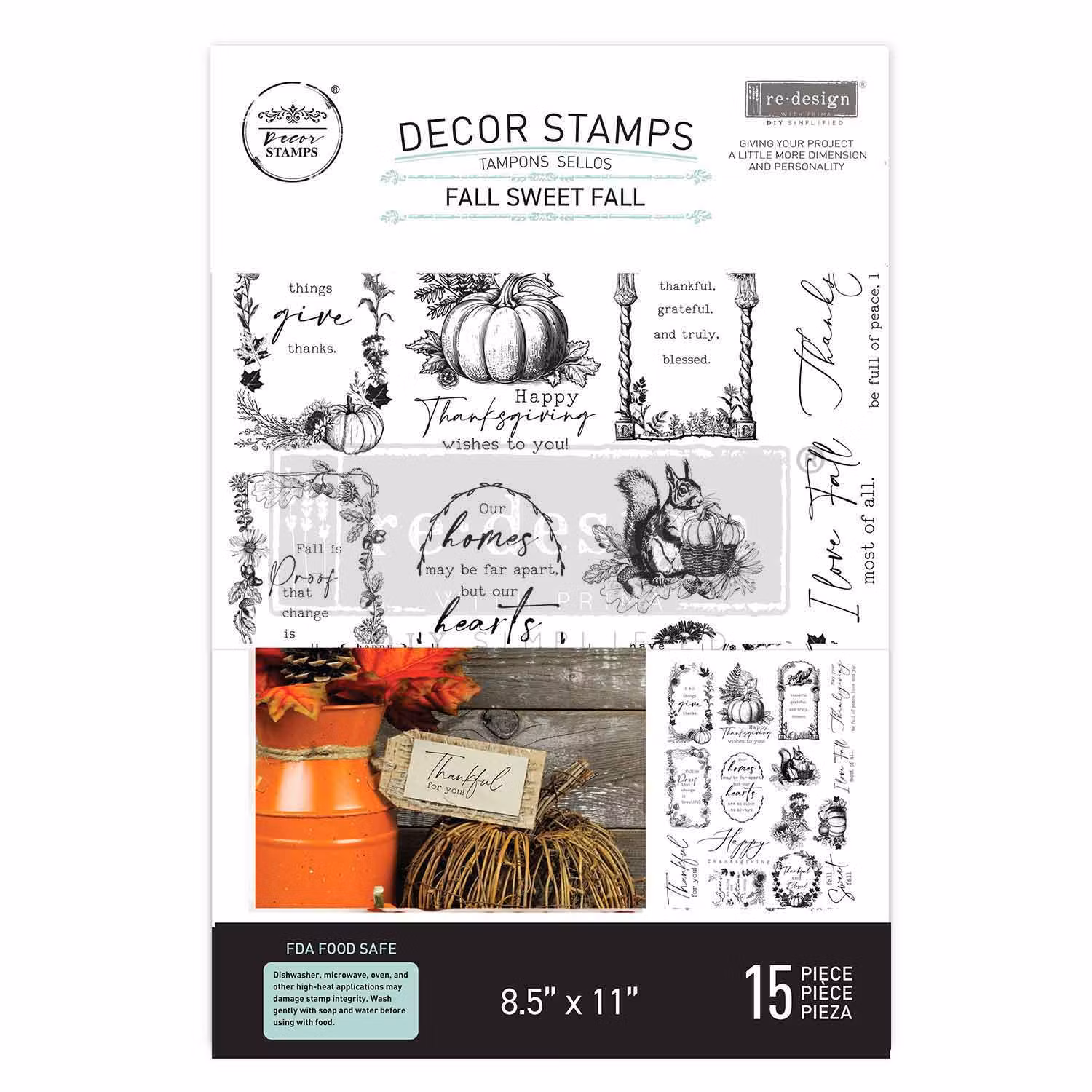 STÄMPEL - Re Design Clear Stamp - Fall Sweet Fall - Dekorstämpel A4 (ca 21x28cm)
