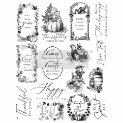 Re Design Dekorstämpel  - Fall Sweet Fall - A4 (ca 21x28cm)