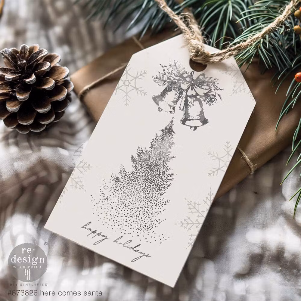 STÄMPEL - Re Design Clear Stamp - Here Comes Santa - Dekorstämpel A4 (ca 21x28cm)