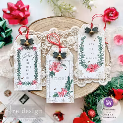 Re Design Dekorstämpel  - Santa’s Helper Tags - A4 (ca 21x28cm)