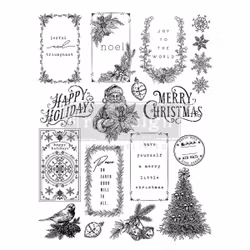 Re Design Dekorstämpel  - Santa’s Helper Tags - A4 (ca 21x28cm)
