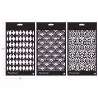 ReDesign Décor Stencils® - Decadent Walls - 3st Schablon​​​​​​​er á 15-23cm