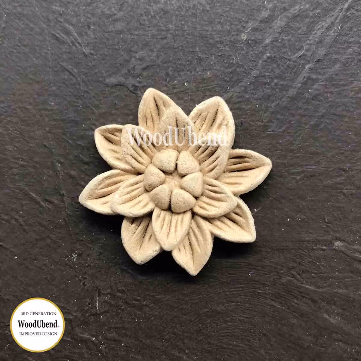 WoodUbend®Exotic Flower 4.5x4.5cm WUB1116 (5-pack)