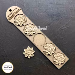 WoodUbend®Exotic Flower 4.5x4.5cm WUB1116 (5-pack)