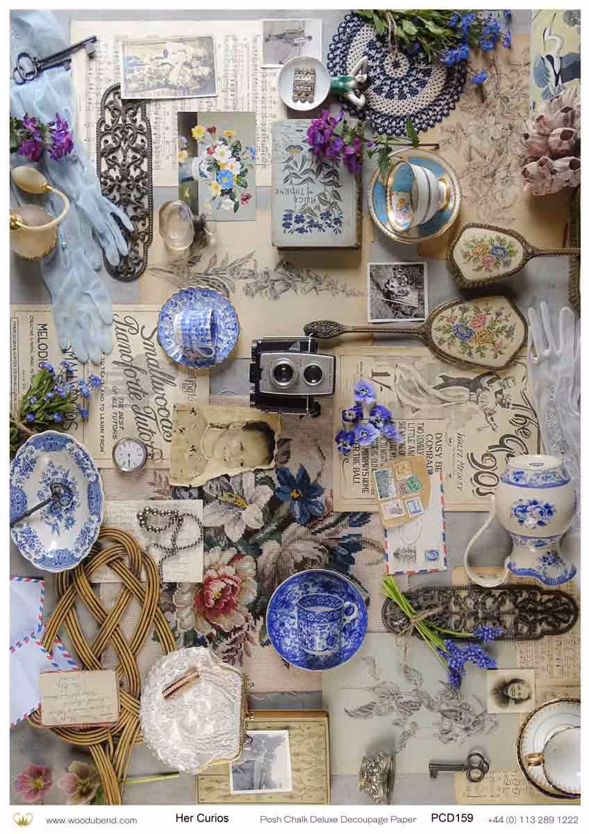 Posh Chalk® - A1 Deluxe Decoupage Paper - Her Curios