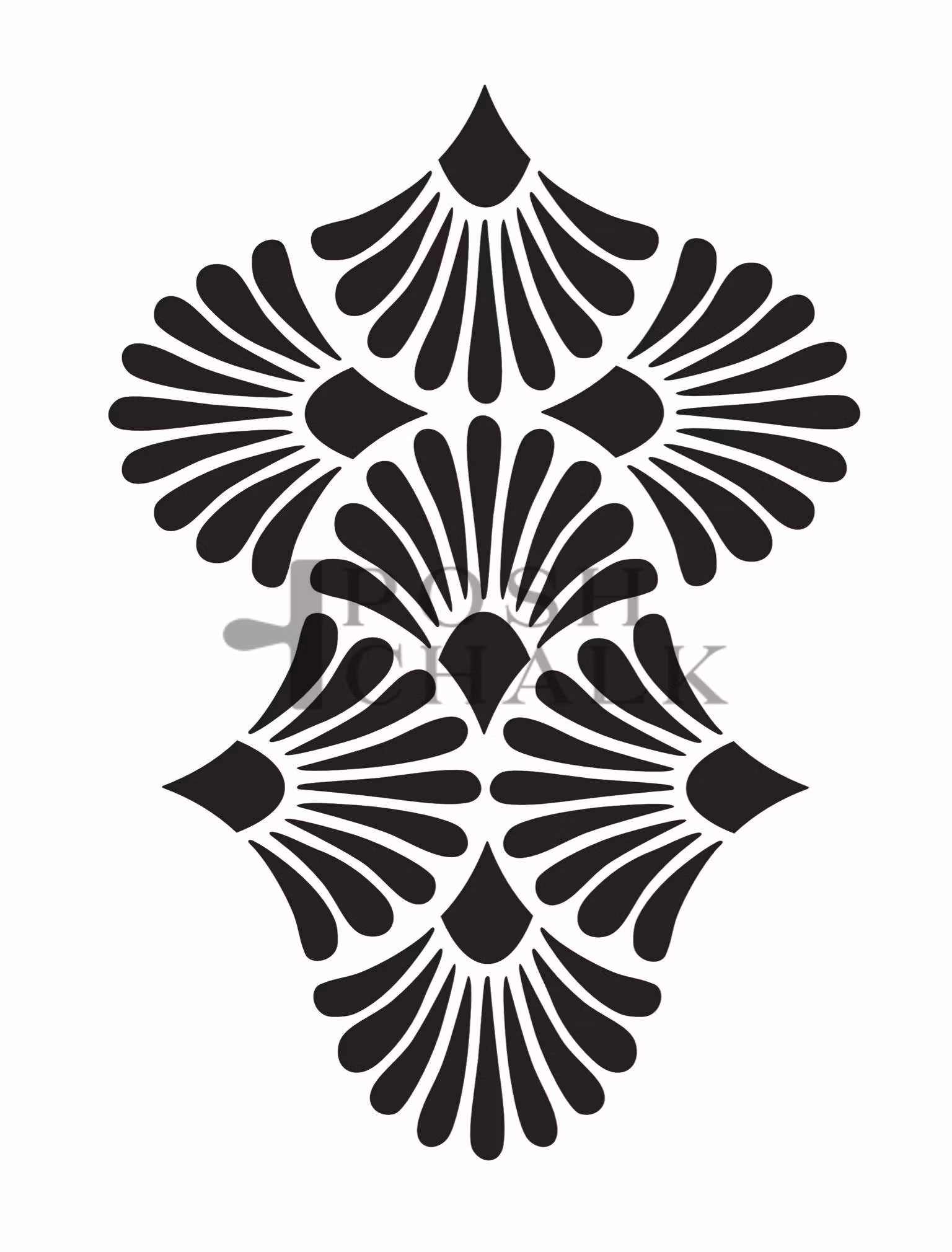 SCHABLONER - Posh Chalk Stencil - Art Deco Pattern