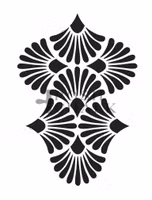 Posh Chalk® Schablon - Art Deco Pattern 35x40cm