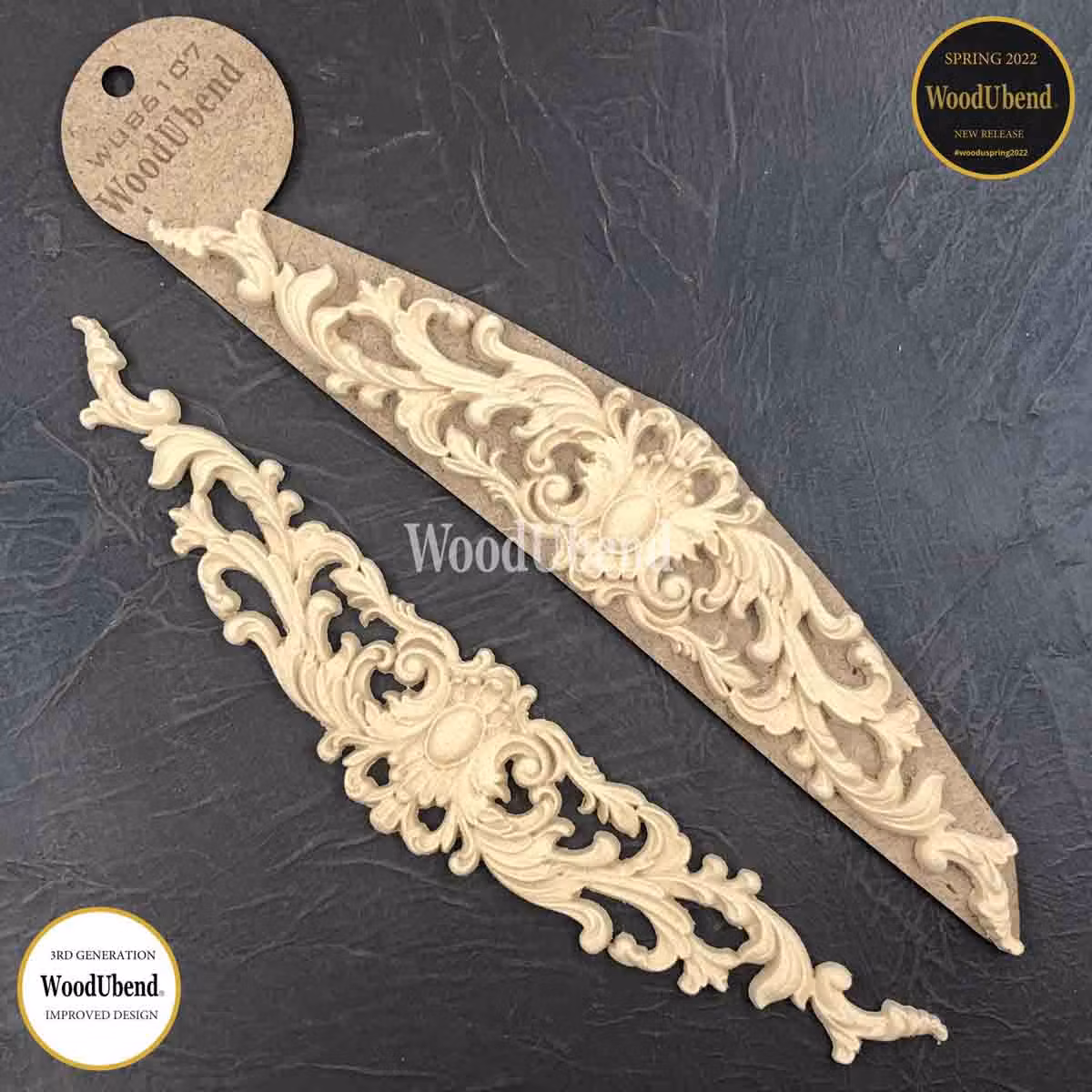 WoodUbend® WUB6107 - Pediments - 29x5.5cm (2-pack)