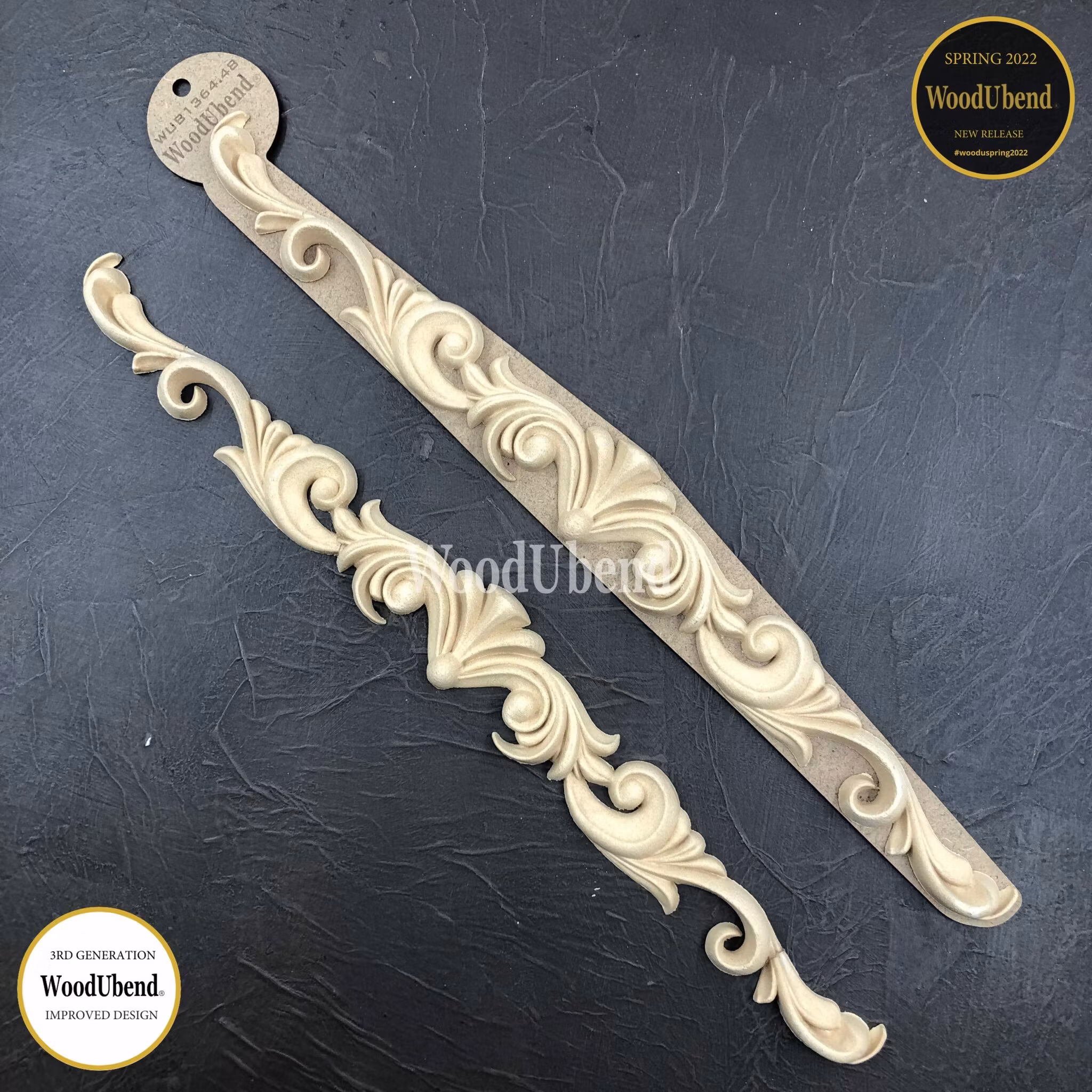 WoodUbend® WUB1364 - Pediments - 3.6×32.4cm (2-pack)