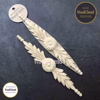 WoodUbend® WUB6021 - Floral Pediments 26.5x4.5cm (2-pack)