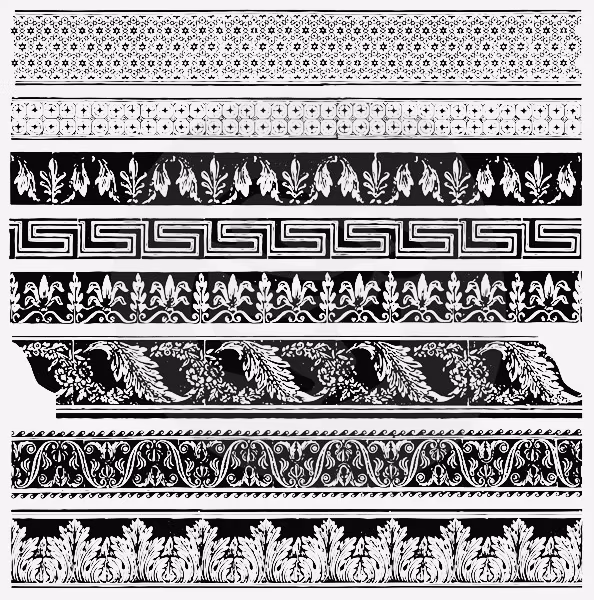 IOD Dekorstämpel - Medium Trims - 30x30cm