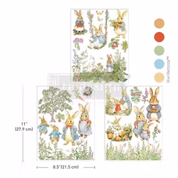 Re Design Décor Transfers® - The Cottontail Diaries - A4 (3-pack)